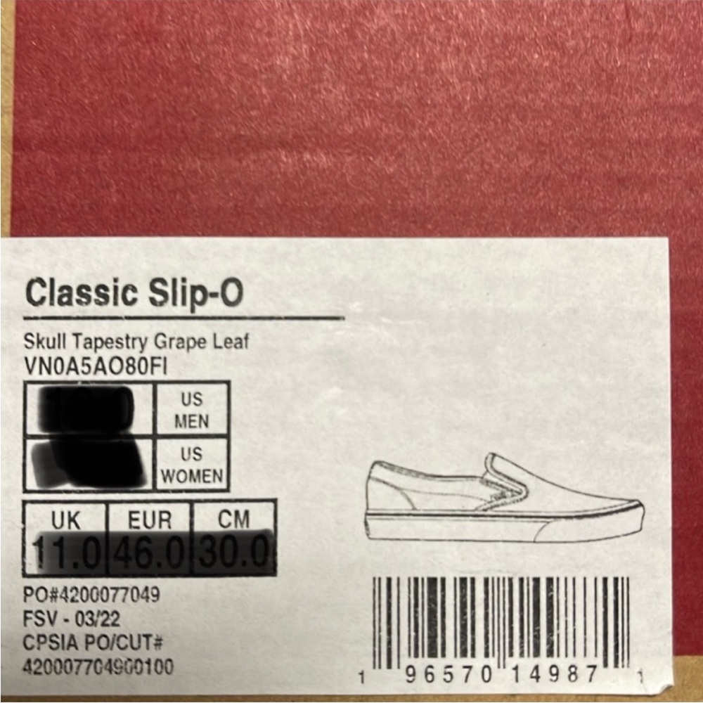 Vans WMNS Classic Slip-On
Skull Tapestry Grape Leaf
VN0A5A080FI
Sneakers - Picture 16 of 16